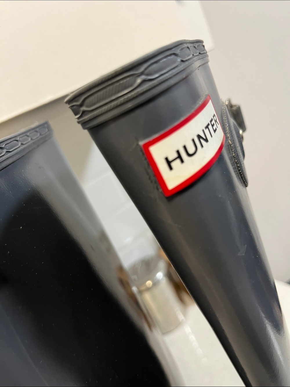 Hunter Tall Rain Boots in Charcoal - Picture 2 of 5